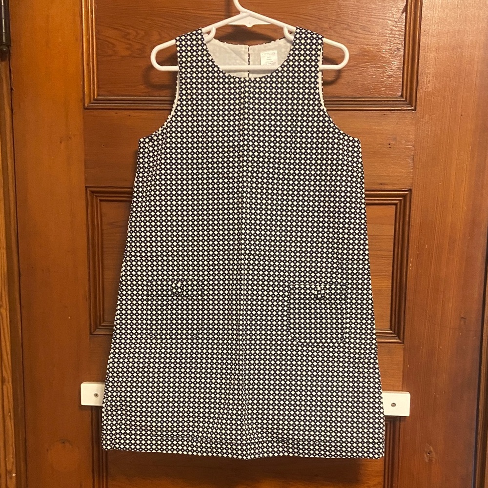 Crewcuts Navy and White Patterned Dress
